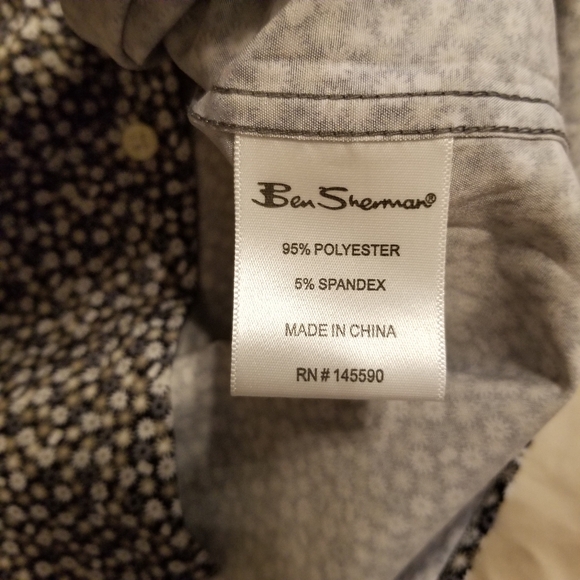 Ben Sherman The Original Floral All Way Stretch Slim Fit LS Button Up Shirt - Picture 11 of 14